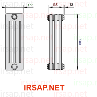 Радиатор IRSAP Tesi 50900/3 T12 CL 01